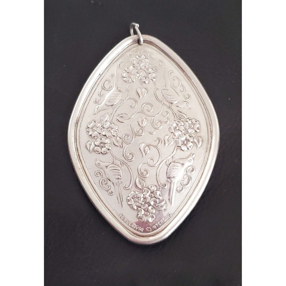 925 Sterling Silver Vintage 1974 Towle Christmas Star & Birds Ornament Pendant